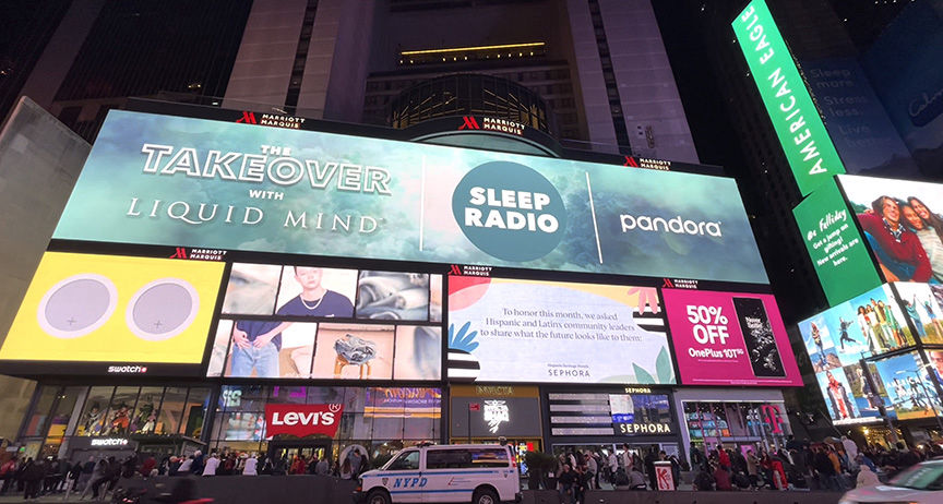 Chuck Wild - Liquid Mind - Times Square billboard